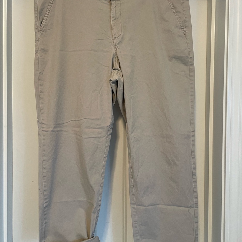 Sonoma Tan Chinos Flat Front Cotton Blend